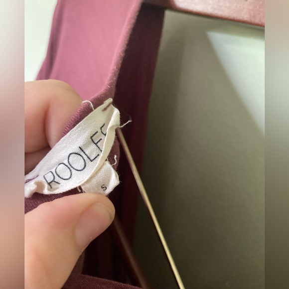 Size S Roolee burgundy surplice maxi dress - Picture 4 of 4